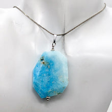 Load image into Gallery viewer, Hemimorphite Sterling Silver Carved Pendant | 2 1/4&quot; Long | Blue | 1 Pendant |
