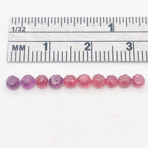 Premium Natural Red Spinel Faceted Roundel Beads | 3mm | 10 Beads |