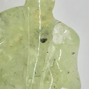 Carved Green Prehnite Leaf Briolette Bead W/Druzy Cave 9886M - PremiumBead Alternate Image 3