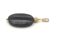 Load and play video in Gallery viewer, Hypersthene 14Kgf Pendant |1 3/4 inch long | Silver-black | Oval | 1 Pendant |
