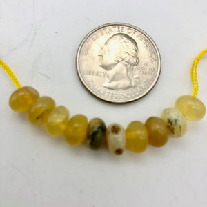 African Dendritic Golden Opal Roundel Bead Strand - PremiumBead Alternate Image 4