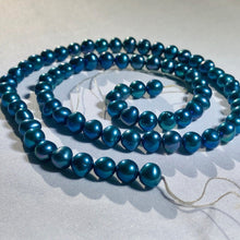 Load image into Gallery viewer, Deep Aqua Freshwater Pearl 6-5.5mm 16 inch Strand 103452 - PremiumBead Primary Image 1
