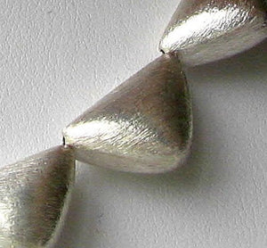 Designer 12 Brushed Silver Triangle Bead (24 Grams) 8 inch Strand 107236 - PremiumBead Alternate Image 2