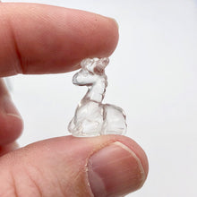 Load image into Gallery viewer, Graceful 2 Carved Quartz Giraffe Beads | 20x15x8mm | Clear - PremiumBead Alternate Image 2
