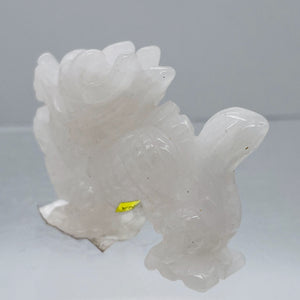 White Jade Standing Dragon Carving | 44x33x11mm | White | 1 Figurine |