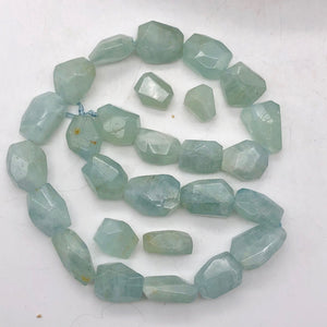 Wow! Aquamarine Faceted Beads | 22x11x10 to 14x11x7 | Blue | Nugget | 2 Beads | - PremiumBead Alternate Image 3