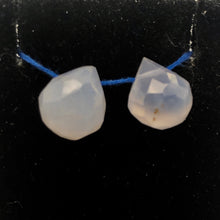 Load image into Gallery viewer, 2 Blue Chalcedony Faceted Briolette Beads - PremiumBead Alternate Image 4
