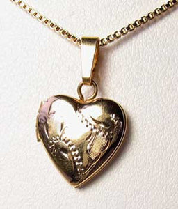 Valentine's Engraved 14Kgf Heart Locket Pendant 10535 - PremiumBead Alternate Image 2