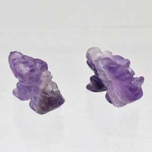 Powerful 2 Amethyst Carved Winged Dragon Beads | 21x14x9mm | Purple - PremiumBead Alternate Image 8