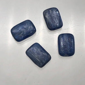 Kyanite Rectangle Chatoyant Beads | 14x10x6 | Blue | 4 Beads |