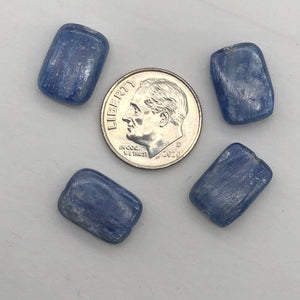 Kyanite Rectangle Chatoyant Beads | 14x10x6 | Blue | 4 Beads |