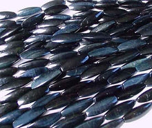 Load image into Gallery viewer, 2 Natural Dark Blue Tigereye 3-Sided Rice Beads 004929 - PremiumBead Alternate Image 2
