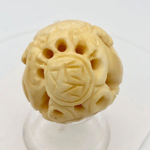 Chinese Zodiac Year of the Rooster Waterbuffalo Bone Bead | 30mm| Cream| 1 Bead| - PremiumBead Alternate Image 7