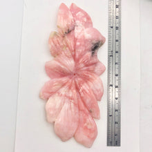 Load image into Gallery viewer, Hand Carved Pink Peruvian Opal Flower Semi Precious Stone Bead | 183.4cts | - PremiumBead Alternate Image 3
