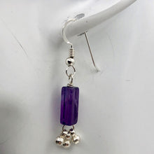 Load image into Gallery viewer, Enchanting Amethyst &amp; Sterling Silver Earrings!|4x4x12mm Amethyst| 1 1/2&quot; Long| - PremiumBead Alternate Image 5
