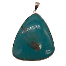 Load image into Gallery viewer, Natural Turquoise 65ct Sterling Silver Pendant | 2 1/4x1 3/4&quot; | Blue/Clear | 1 |
