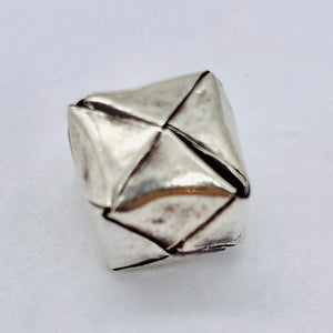 Bead of Thai Hill Tribe Origami Box Fine Silver 7g Bead | 14x15mm | 2 Beads |