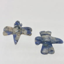 Load image into Gallery viewer, Hand Carved Sodalite Dragonfly Animal Beads | 20.5x18.5x5mm | Blue - PremiumBead Alternate Image 2
