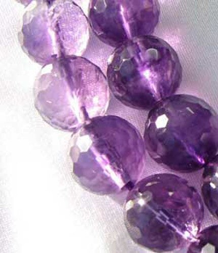 Royal 1 Natural 12mm Faceted Amethyst Round Bead 009385 - PremiumBead Primary Image 1