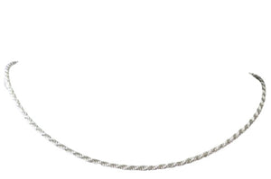 2mm Rope Solid Sterling Silver Italian Made Necklace | 30 Inch | 13.9 Grams |