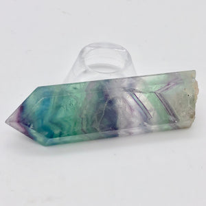 Fluorite Rainbow Crystal with Natural End |2.75x.88x.5"|Green Blue Purple| 1444Q - PremiumBead Alternate Image 4