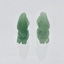 Load image into Gallery viewer, Howling New Moon Carved Aventurine Wolf/Coyote Figurine | 22x12x7.5mm | Green - PremiumBead Alternate Image 7
