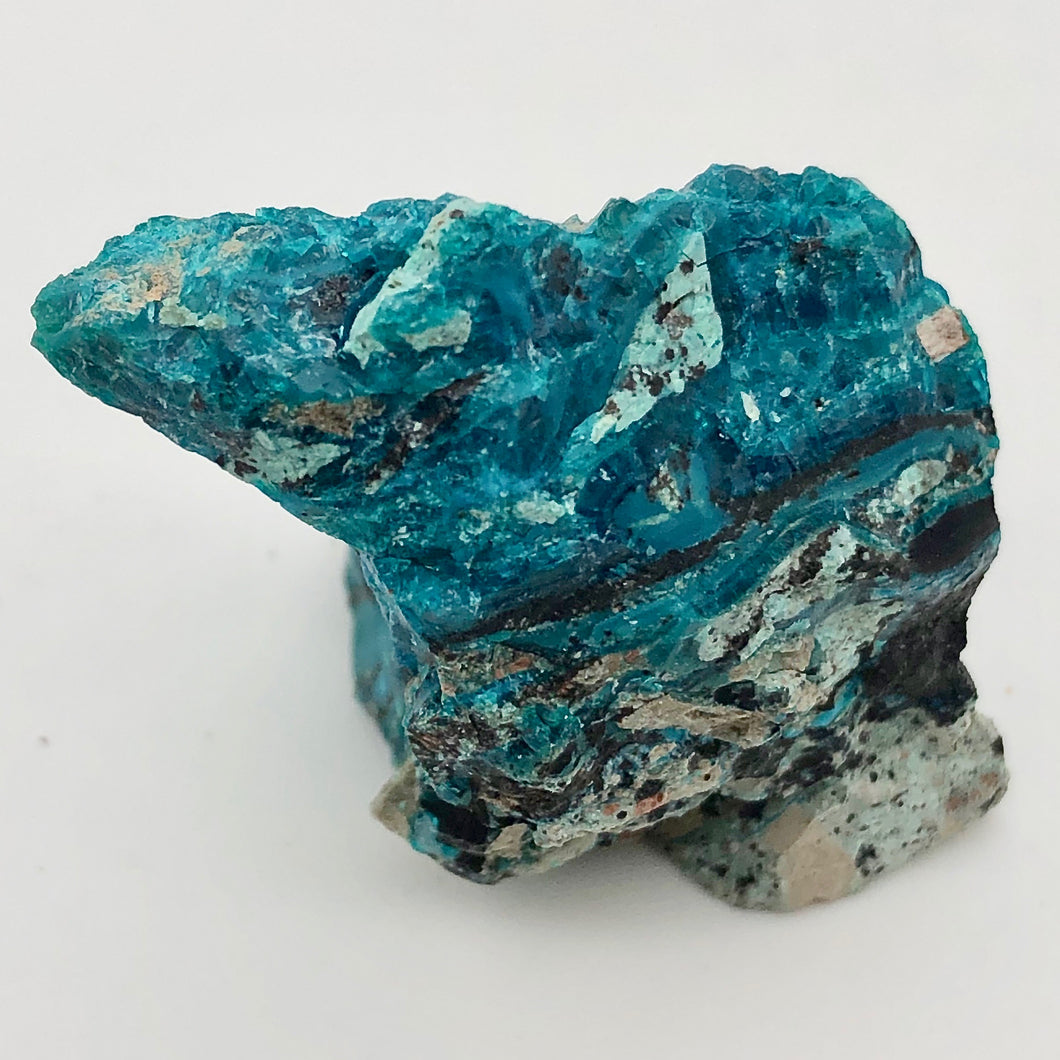 Chrysocolla Display Specimen - Beautiful Striations of Blue and Teal 10680C - PremiumBead Primary Image 1