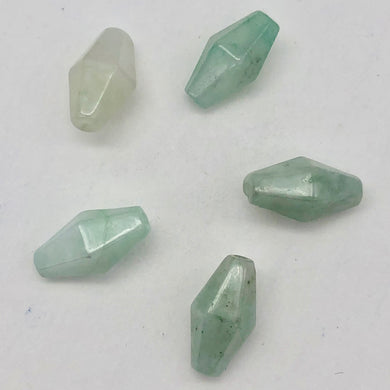 5 Lantern Cut AAA Jadeite 14x7mm Faceted Beads for Jewelry Making - PremiumBead Primary Image 1
