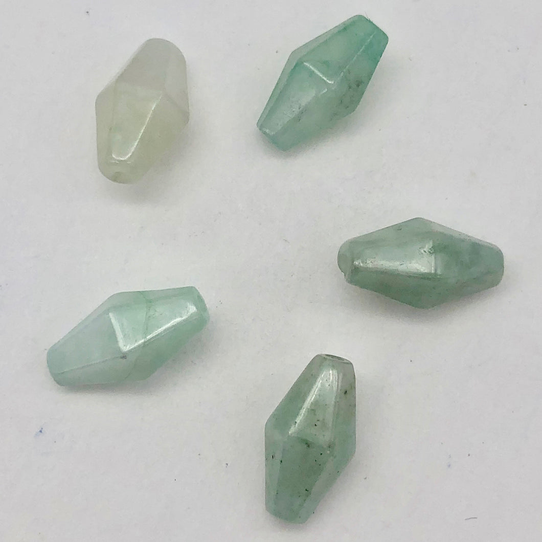 5 Lantern Cut AAA Jadeite 14x7mm Faceted Beads for Jewelry Making - PremiumBead Primary Image 1