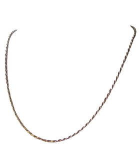 Italian Vermeil 1.5mm Rope Chain 20" Necklace 10024C