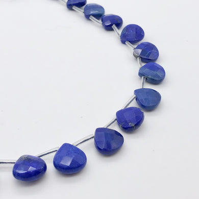 Natural, Untreated Lapis Lazuli Faceted Briolette Bead 8 inch Strand 006856HS - PremiumBead Primary Image 1