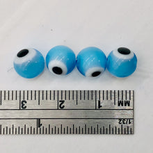 Load image into Gallery viewer, Lampwork Glass Eye 14" Strand Round | 8 mm | Light Blue | 46 Beads |
