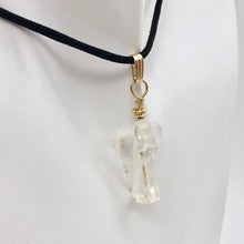 Load image into Gallery viewer, On the Wings of Angels Quartz 14K Gold Filled 1.5&quot; Long Pendant 509284QZG - PremiumBead Alternate Image 2
