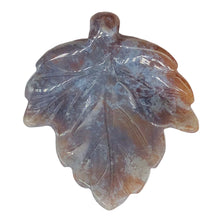 Load image into Gallery viewer, Natural Ocean Jasper Carved Leaf Centerpiece Bead | 46x40x5 mm | 1 Bead |
