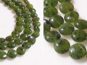 Premium Speckled Nephrite Jade Bead Strand (40 Beads) 110261 - PremiumBead Primary Image 1