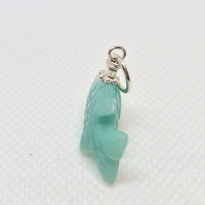 Swimmin'! Amazonite Fish Koi Sterling Silver Pendant | 1 1/8" Long | Blue | - PremiumBead Alternate Image 4