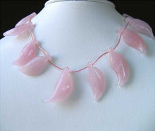 Load image into Gallery viewer, Carved Rose Quartz Leaf Briolette Bead Strand 110502A - PremiumBead Alternate Image 3
