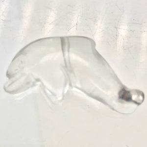 Jumping 2 Carved Natural Quartz Crystal Dolphin Beads | 25x11x8mm | Clear - PremiumBead Alternate Image 7