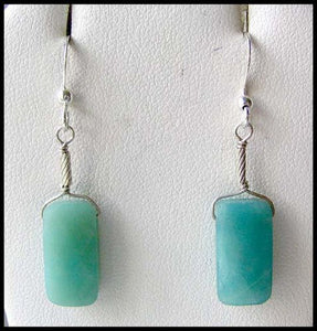 Sparkle Faceted Amazonite & Silver Earrings 304950A - PremiumBead Primary Image 1