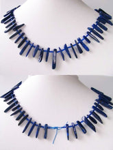 Load image into Gallery viewer, Intense 12x2x3mm to 25x3x4mm Lapis Designer Bead Strand 105060E - PremiumBead Alternate Image 3
