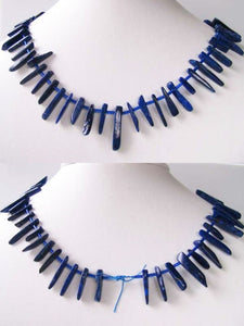 Intense 12x2x3mm to 25x3x4mm Lapis Designer Bead Strand 105060E - PremiumBead Alternate Image 3