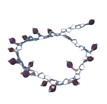 Load image into Gallery viewer, Love! Purple Sapphire &amp; Hearts Silver Bracelet 406622
