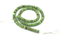 Load and play video in Gallery viewer, Rare Natural Gaspeite Faceted Roundel Bead Strand 109183
