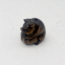 Load image into Gallery viewer, Intricately Carved Mom Pig Teak Ojime Netsuke Bead - PremiumBead Alternate Image 5
