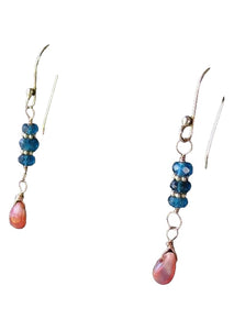 Dazzle Blue Apatite and Opal 22K Vermeil Earrings 300490A