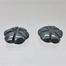 Load image into Gallery viewer, Bloomin&#39; Carved Hematite Rose Flower Figurine Worry Stone | 21x7mm | Silver Black - PremiumBead Alternate Image 9
