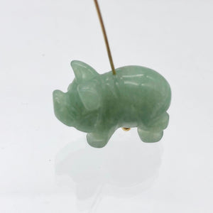 Oink 2 Carved Aventurine Pig Beads | 21x13x9.5mm | Green - PremiumBead Alternate Image 5