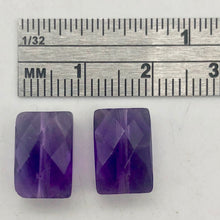 Load image into Gallery viewer, AAA Natural Amethyst Faceted Beads | 12x8x7mm | Purple | Rectangle | 2 Beads | - PremiumBead Alternate Image 3

