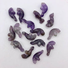 Load image into Gallery viewer, Grace 2 Carved Purple Amethyst Manatee Beads | 21x11x9mm | Purple - PremiumBead Alternate Image 8

