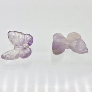 Fluttering 2 Amethyst Butterfly Beads | 21x18x5mm | Purple - PremiumBead Alternate Image 2